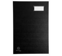 Exacompta Parapheur direction 57021E – Carton de 8, dos à soufflets toilé, 20 compartiments noir