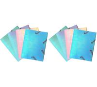 Exacompta - Réf. 57130E - 1 chemise à élastiques Candy Tidy - pochette 3 rabats - en polypropylène - dim 12x16 cm - pour A6-4 couleurs aléatoires azur, menthe, parme ou pêche (Lot de 2)
