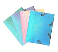 Exacompta - Réf. 57130E - 1 chemise à élastiques Candy Tidy - pochette 3 rabats - en polypropylène - dim 12x16 cm - pour A6-4 couleurs aléatoires azur, menthe, parme ou pêche