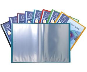 Exacompta - Réf. 5720E - Carton de 20 Protège-documents Kreacover Chromaline - 20 pochettes cristal lisse - 40 vues - pour A4 - dim 24 x 32 cm - couverture en polypro semi-rigide - couleurs assorties