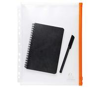 Pochettes de rangement à zip perforées A4 Exacompta Exactive incolore - Sachet de 5