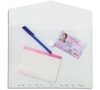 Exacompta Pochettes de rangement perforées A4 PP transparentes à scratch - Paquet de 5