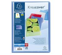 Exacompta Protège-documents Kreacover® Chromaline – PP semi-rigide A4 60 vues – Couleurs assorties