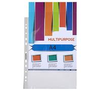Exacompta - Pochettes perforées polypropylène lisse Qualité+ A4 7,5/100e Cristal - Sachet de 100