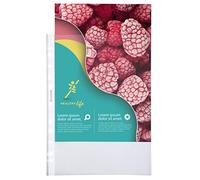 Sachet de 100 pochettes perforées polypropylène grainé Qualité + - A4 - Cristal