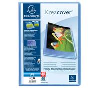 Exacompta 10x Protège-documents en PP semi rigide 120 vues A4 Bleu 5762E
