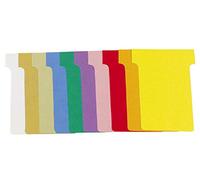 Exacompta - Ref. 57945E - Lot de 10 étuis de 100 fiches en T - indice N°1,5 - idéales pour organiser vos plannings - dimensions 45 x 53 x 36 x 15 mm - 10 couleurs assorties
