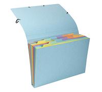 Pochette trieur carte multicolore 12 compartiments Aquarel - 34x24,5cm - Couleurs assorties