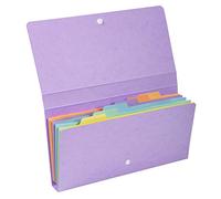 Pochette trieur carte multicolore 6 compartiments Aquarel - 26x13cm - Couleurs assorties