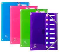 Exacompta 8x Trieur extensible en PP 8 compartiments PP A4 assort. 58680E