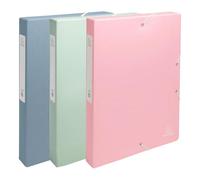 Exacompta - Réf. 59239E - 8 boîtes de classement avec élastiques Autentik - en carte recy 600g/m2 - Dos 2,5 cm - 25 x 33 cm - pour documents au format A4 - couleurs assorties - livrées montées