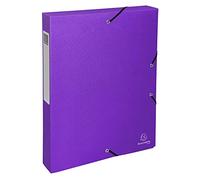 Exacompta - Réf. 59640E - 1 boîte de classement avec élastiques Teksto - en carte enduite - Dos 40 mm - dimensions 25 x 33 cm pour documents au format A4 - couleurs aléatoires - livrée montée