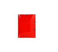 Exacompta Chemises Crystal Colours 59700E - 3 élastiques PP 7/10e A3 assorties x10