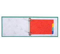 Exacompta - Réf. 604E - Paquet de 10 intercalaires pour fiches bristol en vértiable carte lustrée souple 225g/m2 FSC® avec 4 onglets neutres - 2 anneaux-Format à classer 100x150mm - couleurs assorties