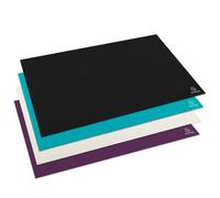 Exacompta - Réf. 60730D - 1 sous-main Titane - en carton rigide recouvert de papier pelliculé mat soft touch - 57,5x37,5 cm - livré à plat - 4 couleurs aléatoires aubergine, coco, noir ou turquoise