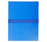Exacompta Chemise extensible à rabat dos 13 cm – Balacron, velcro – Bleu – A4 1000 feuilles