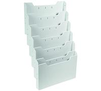 Trieur mural horizontal plastique Exacompta 6 compartiments 24 x 32 cm - gris