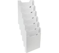 Trieur mural vertical plastique Exacompta 6 compartiments 24 x 32 cm - gris clair
