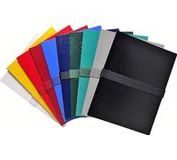 Exacompta Chemise extensible à rabat jusque 13 cm - Fermeture sangle Velcro - Capacité 1000 feuilles A4 - Assortis