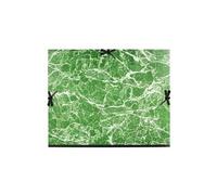 Exacompta - Réf. 660E - 5 cartons à dessin papier marbré verni - avec rubans tissu - dos toilé - intérieur papier blanc - dimensions 61 x 76 cm - format à classer B2 (500 x 707 mm) - couleur vert