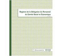 Exacompta – Registre piqûre délégués du personnel CSE 6625E – Format vertical 32 x 24 cm