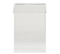 Exacompta - Réf. 66558D - Carton de 2 Porte-brochures A5 avec couvercle, vertical pour dépliants, catalogues - Dimensions : 18 x 8 x 28 cm - Résistant aux U.V. - Cristal transparent