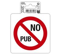 Exacompta - Réf. 67043E - 1 pictogramme adhésif rond rouge No pub pour boîte aux lettres Pas de publicité - Stop pub - En vinyle PVC - Dimensions : 10 x 10 cm