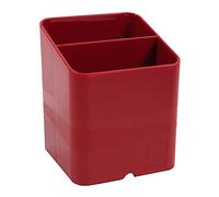 Exacompta - Réf. 67718D - carton de 10 Pots à crayons PEN-CUBE Iderama - Avec 2 compartiments de taille et de hauteur différentes - Dimensions 7,4x7,4x9,3 cm - Couleur rouge carmin