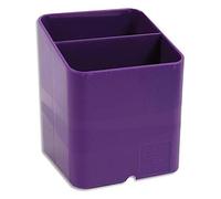 Exacompta - Réf. 67720D - 1 Pot à crayons PEN-CUBE Iderama - Avec 2 compartiments de taille et de hauteur différentes - Dimensions 7,4x7,4x9,3 cm - Couleur Violet