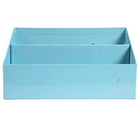 Trieur vertical / porte lettres 3 compartiments carton Aquarel - Bleu pastel