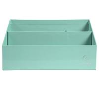 EXACOMPTA - Réf.67963D - Trieur vertical/porte-lettres de 3 compartiments en carton Aquarel - Dimensions 250x100x140 mm - Compatible avec des enveloppes format DL et C6 - Couleur Vert pastel