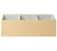Exacompta - Réf. 68602E - Organiseur de bureau 4 compartiments de tri -Office By Me - Rangement de bureau - En carton recy imensions : Prof 11,5 x largeur 27,7 x Hauteur 14,7 cm - Coloris beige