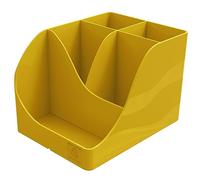 Exacompta - Réf. 69508D - 1 Pot à crayons Pen-Wave Bee Blue Safran - 5 compartiments - 4 compartiments hauts pour les grands ustensibles et 1 compartiment bas pour les petits ustensiles