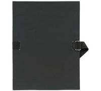 Exacompta - Réf. 721E - Carton de 10 chemises à dos extensible en papier toilé couleur - dos extensible jusqu'à 13 cm - fermeture par sangle - dim 24 x 32 cm - pour format A4 - couleur noir