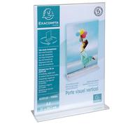 Exacompta - Réf. 73158D - 1 distributeur de prospectus sur table - 3 compartiments - Monobloc - Dimensions : Prof.11,2 x larg.11,5 x Haut.21,8 cm - Format à classer DL-10x21 cm - Cristal