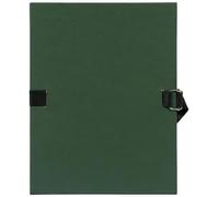 Exacompta - Chemise extensible sans rabat Réf. 733E - Dos 13 cm - Fermeture par sangle - Vert foncé
