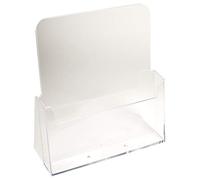 Exacompta - Réf. 74058D - Lot de 10 distributeurs de prospectus sur table - 1 compartiment - Monobloc - Dimensions : Prof.23,5 x larg.8,5 X Haut.24,7 cm - Format à classer A4 - Cristal