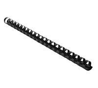Exacompta Baguette reliure anneaux plastique 16 mm noir pour 90-120 feuilles – boîte de 100