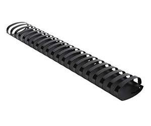 Exacompta - Réf. 75901E - Boîte de 50 reliures spirales en PVC noir 45 mm - permet de relier 300 à 410 feuilles de 80 g format A4 ou A3 paysage - convient pour tout type de machine à relier à anneaux