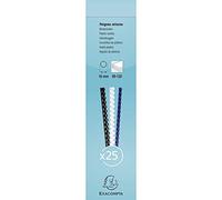 Baguette reliure anneaux plastique 16 mm Exacompta noir - Boîte de 25
