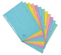 Exacompta 15x Intercalaires 400g/m2 Aquarel 12 positions A4 assort. 7712E