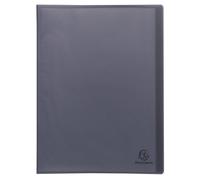 Exacompta - Réf. 78541E - Carton de 15 Protège-documents Opak recyclés - 40 pochettes grainées - 80 vues - pour format A4 - couverture souple en PP 4/10ème semi opaque - noir