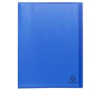 Exacompta - Réf. 78542E - Carton de 15 Protège-documents Opak recyclés - 40 pochettes grainées - 80 vues - pour format A4 - couverture souple en PP 4/10ème semi opaque - bleu clair