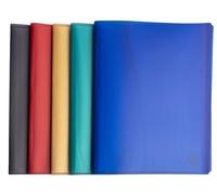 Exacompta - Réf. 78600E - Paquet de 5 Protège-documents Opak recyclé - 100 pochettes grainées - 200 vues - pour format A4 - couverture 4/10ème semi opaque - 5 couleurs assorties