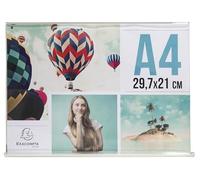 Exacompta - Réf. 84059D - 1 Porte-visuel incliné horizontal A4 - Dimensions Prof 30 x larg 9,5 x H 21,5cm - PMMA (acrylique) pour photos, publicités, menus restaurants, hôtels - Cristal