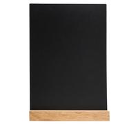 Exacompta Support ardoise vertical A4 Réf. 84240D porte‑menu double‑face socle bois noir