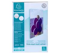 Exacompta 10x Porte-visuel mural vertical A4 Cristal 84858HD