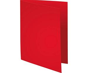 Exacompta - Réf. 850012E - Carton de 5 paquets de 250 sous-chemises SUPER 60 g/m2 aux couleurs pastel - sous chemises certifiées PEFC™ - dimensions 22 x 31 cm pour format A4 - couleur rouge