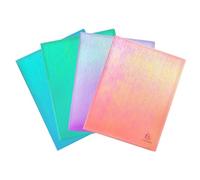 Exacompta - Réf. 85030E - Carton de 20 protège-document semi-rigides en PP CANDY TIDY - 20 pochettes - 40 vues - pour A4 - dim 24 x 32 cm - 4 couleurs azur, menthe, parme et pêche