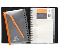 Exacompta - Réf. 85034E - Carton de 50 recharges pochettes détachables pour porte-cartes de visite amovible à anneaux Exacard (réf 75034E) - capacité 60 cartes - dimensions 19 x 12,5 cm